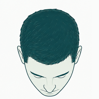 Hair loss Stage 1 illustration — No significant recession