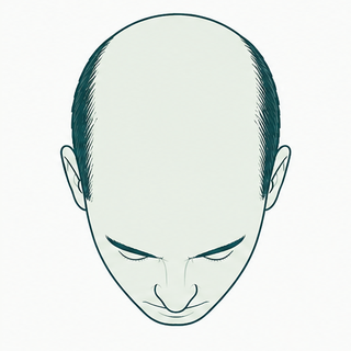 Hair loss Stage 6 illustration — Bridge lost, zones merged