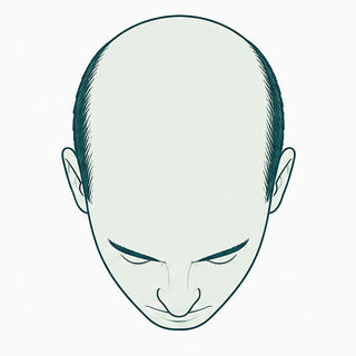 Hair loss Stage 7 illustration — Only donor rim remains